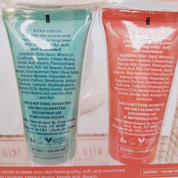 Bath & Body Hand Cream Trio Christmas Candy Cane, Warm Vanilla, Holiday Spruce - Picture 7 of 7